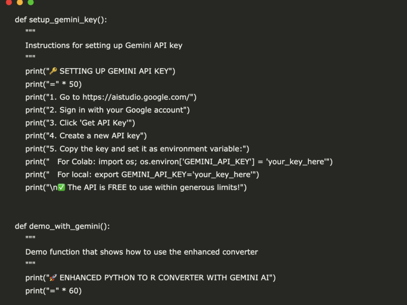 Building a Smart Python-to-R Code Converter with Gemini AI-Powered Validation and Feedback