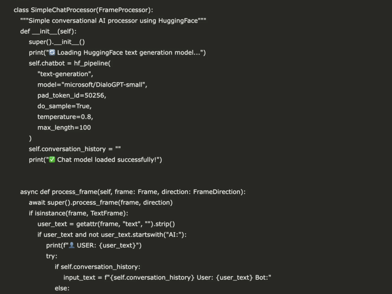 An Implementation Guide to Build a Modular Conversational AI Agent with Pipecat and HuggingFace
