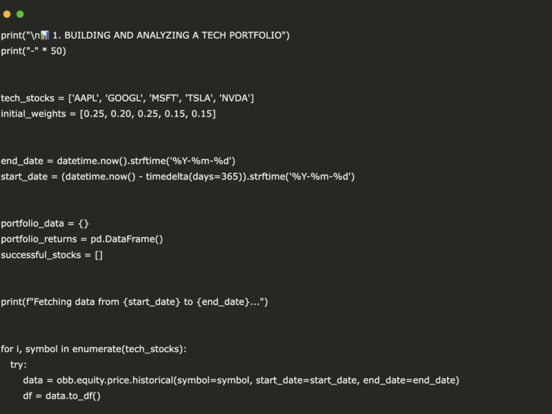 Building an Advanced Portfolio Analysis and Market Intelligence Tool with OpenBB