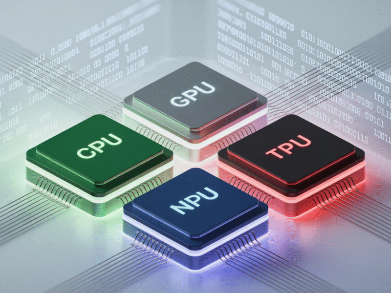 The Ultimate Guide to CPUs, GPUs, NPUs, and TPUs for AI/ML: Performance, Use Cases, and Key Differences